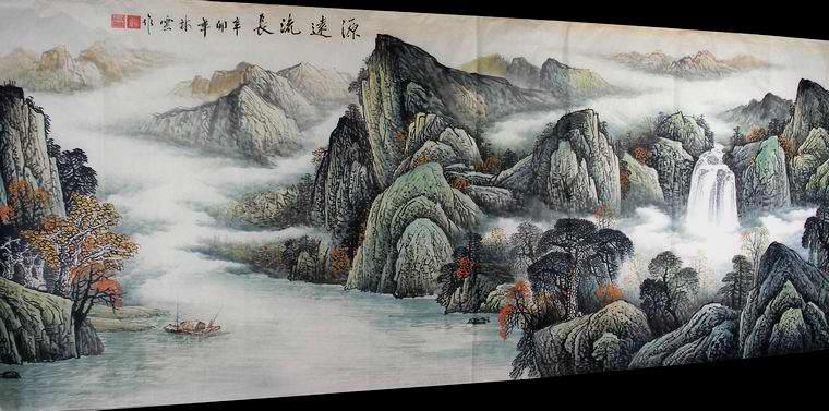 小八尺中国画山水